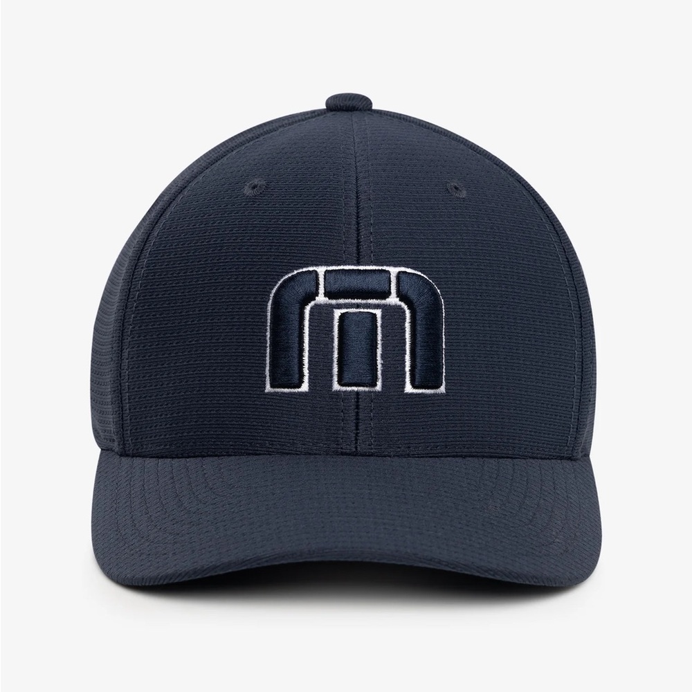 Travis Mathew L-XL FLEXFIT Navy Blue Cap with Logo